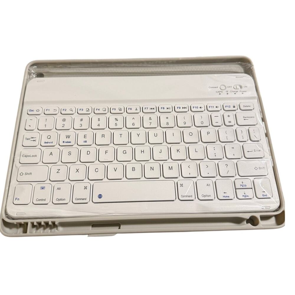 Bluetooth Wireless Keyboard Case For iPad 10.2", 7/8/9 Generation, Gray, NWT - Picture 5 of 7